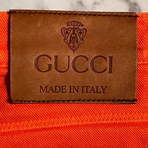 Gucci Men’s orange super skinny jeans pants IT 48 US 38 34x34